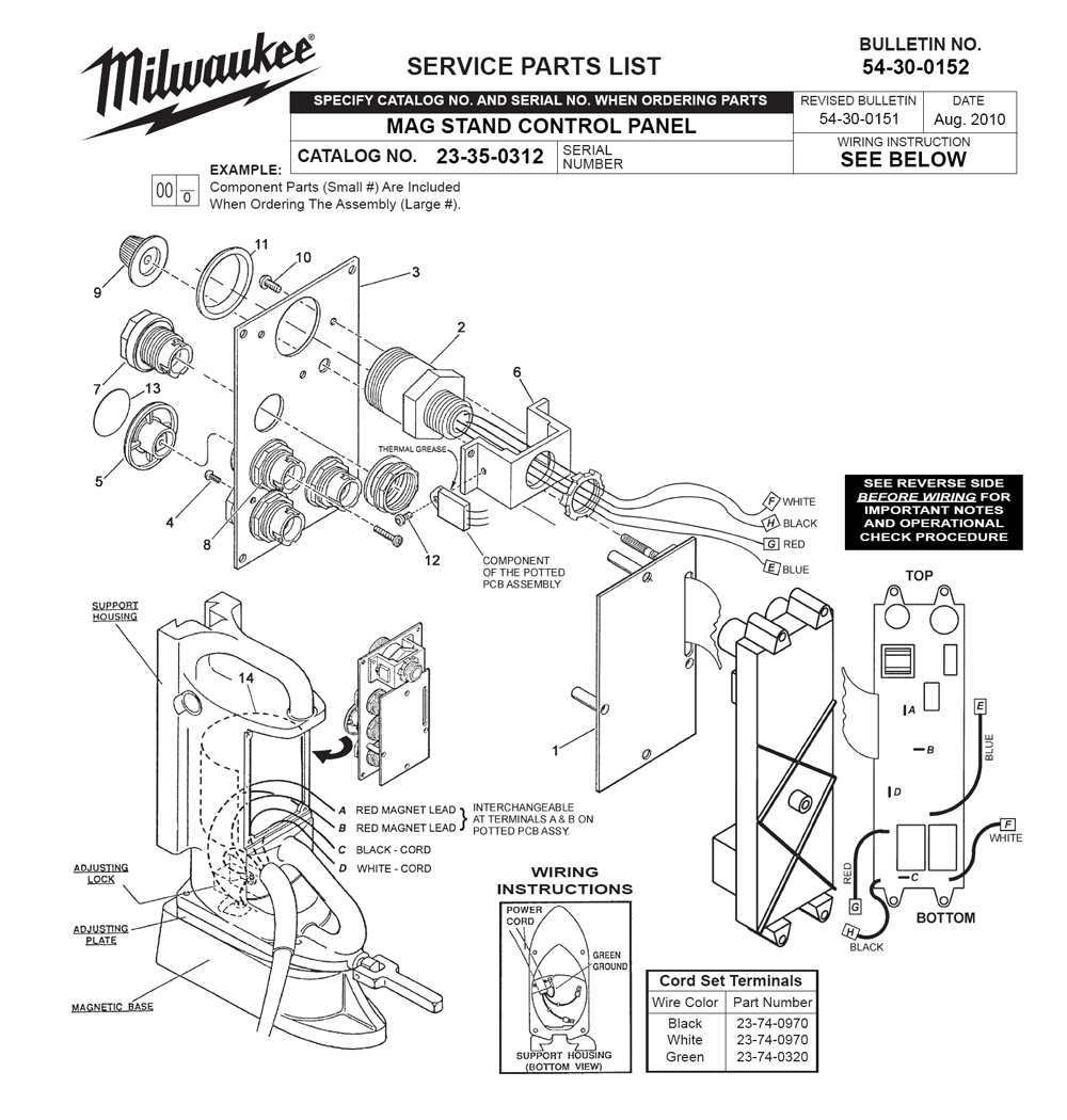 Buy Milwaukee 23350312 Replacement Tool Parts Milwaukee 23350312