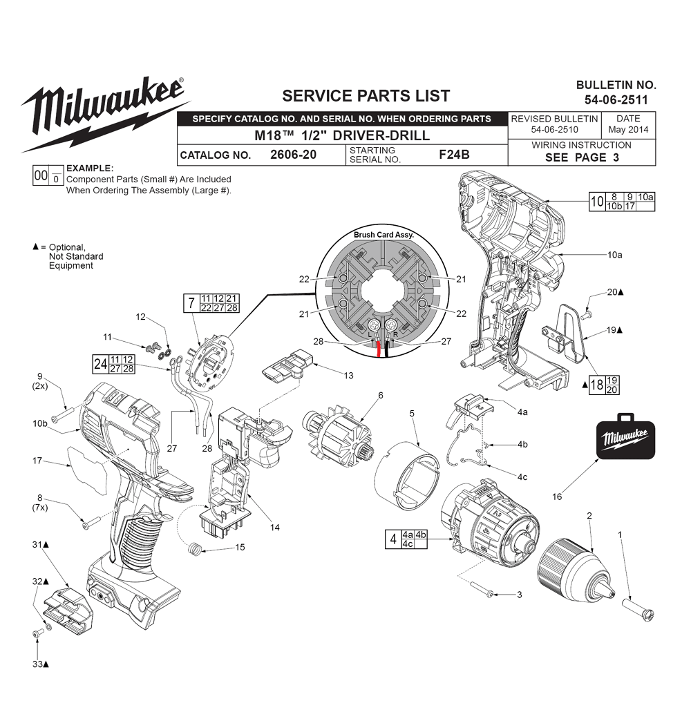 Buy Milwaukee 260620(F24B) Replacement Tool Parts Milwaukee 260620