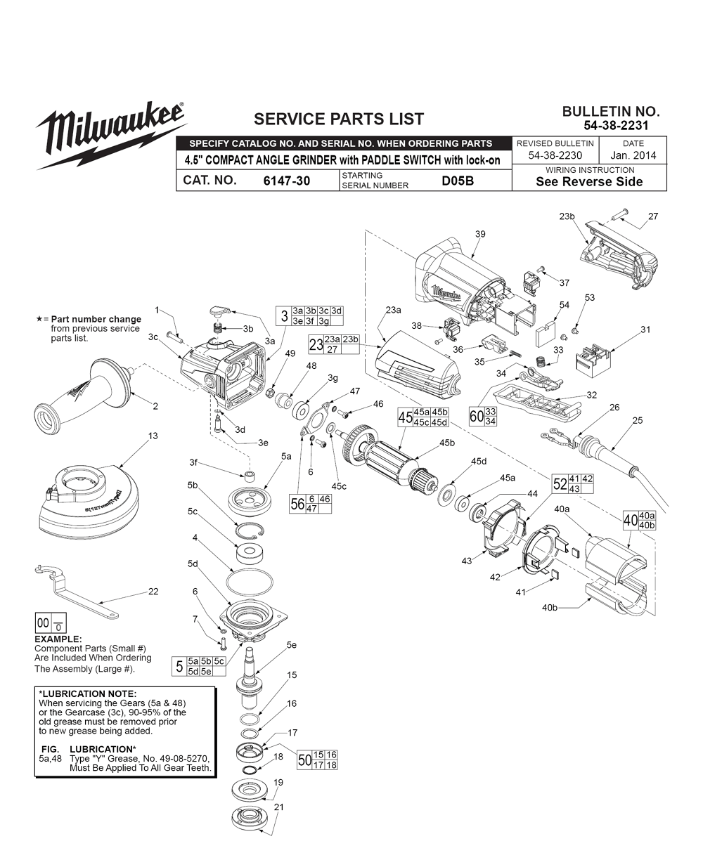 Buy Milwaukee 6147-30-(D05B) 11 Amp 4-1/2 Inch Small Angle ... mini grinder wiring diagram 