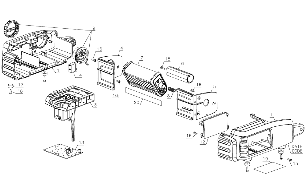 De Walt Flashlight Diagram