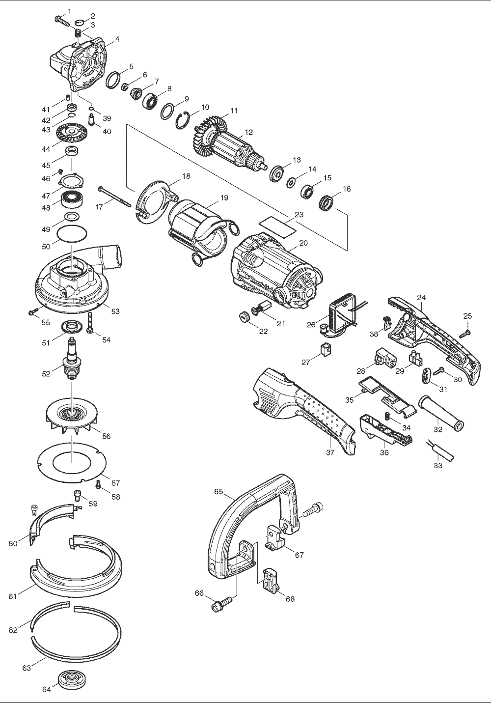 Buy Makita PC5000C 5 Inch Concrete Replacement Tool Parts | Makita