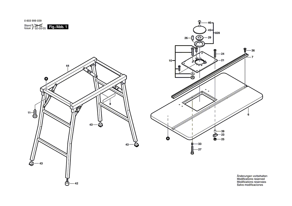 Buy Bosch RA1200 (0603999039) Portable Table Replacement Tool Parts