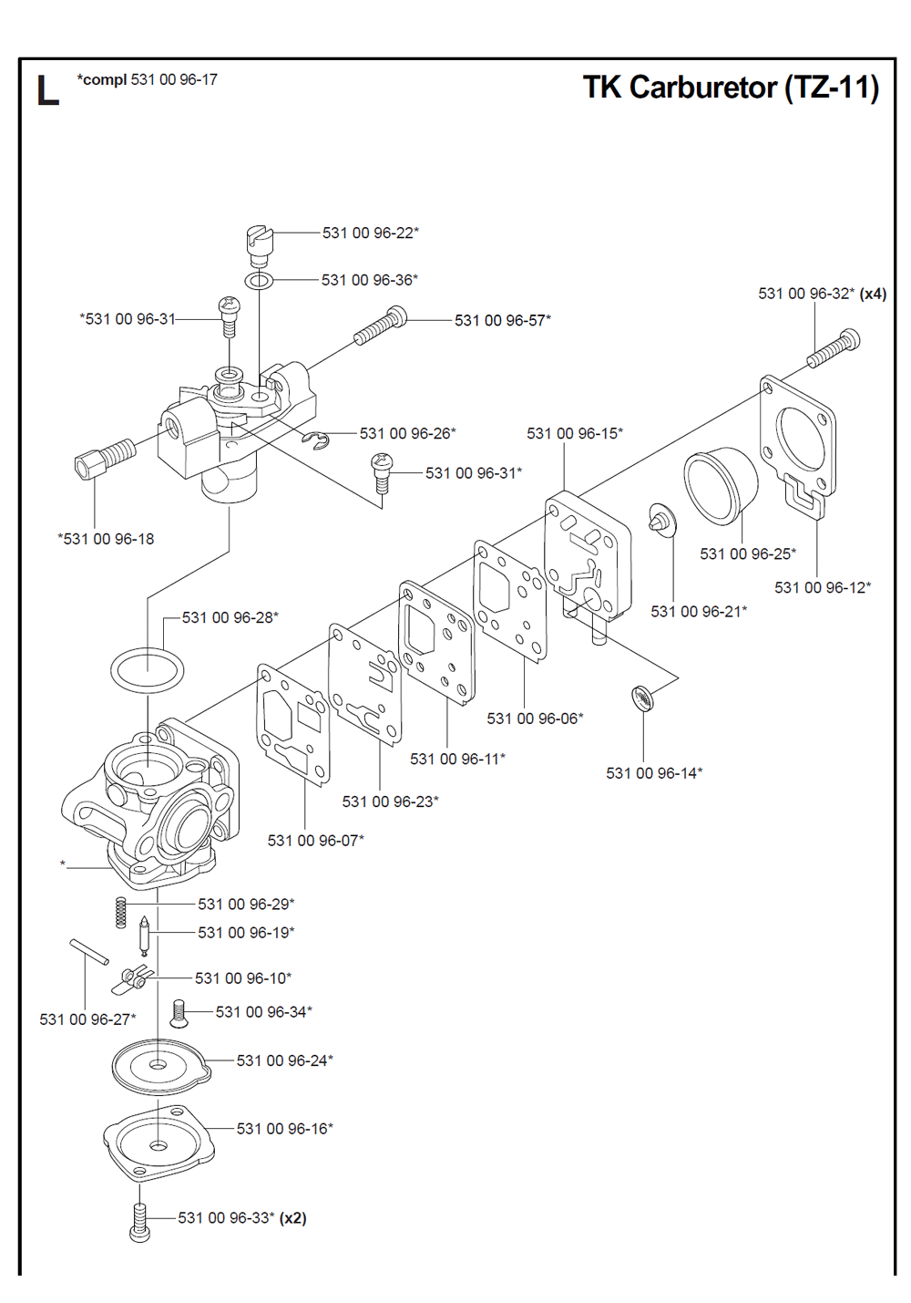 Buy Husqvarna 125BT Type-2 Replacement Tool Parts | Husqvarna 125BT