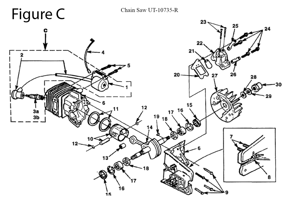 CS3916-(UT-10735-R)-homelite-PB-3Break Down