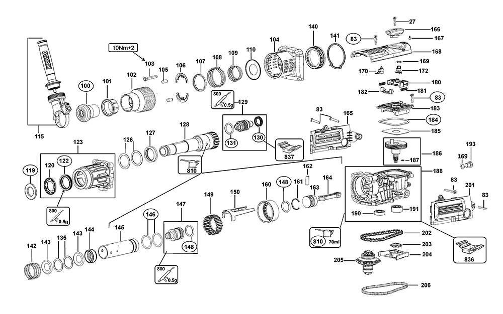 D25604K-B2-T3-dewalt-PB-1Break Down