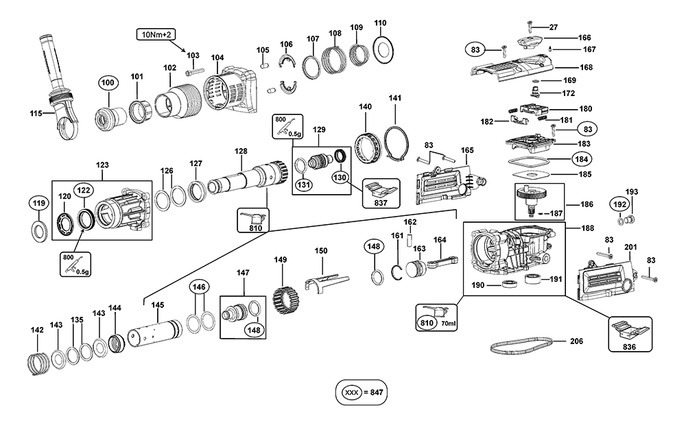 D25820K-B2-T1-dewalt-PB-1Break Down