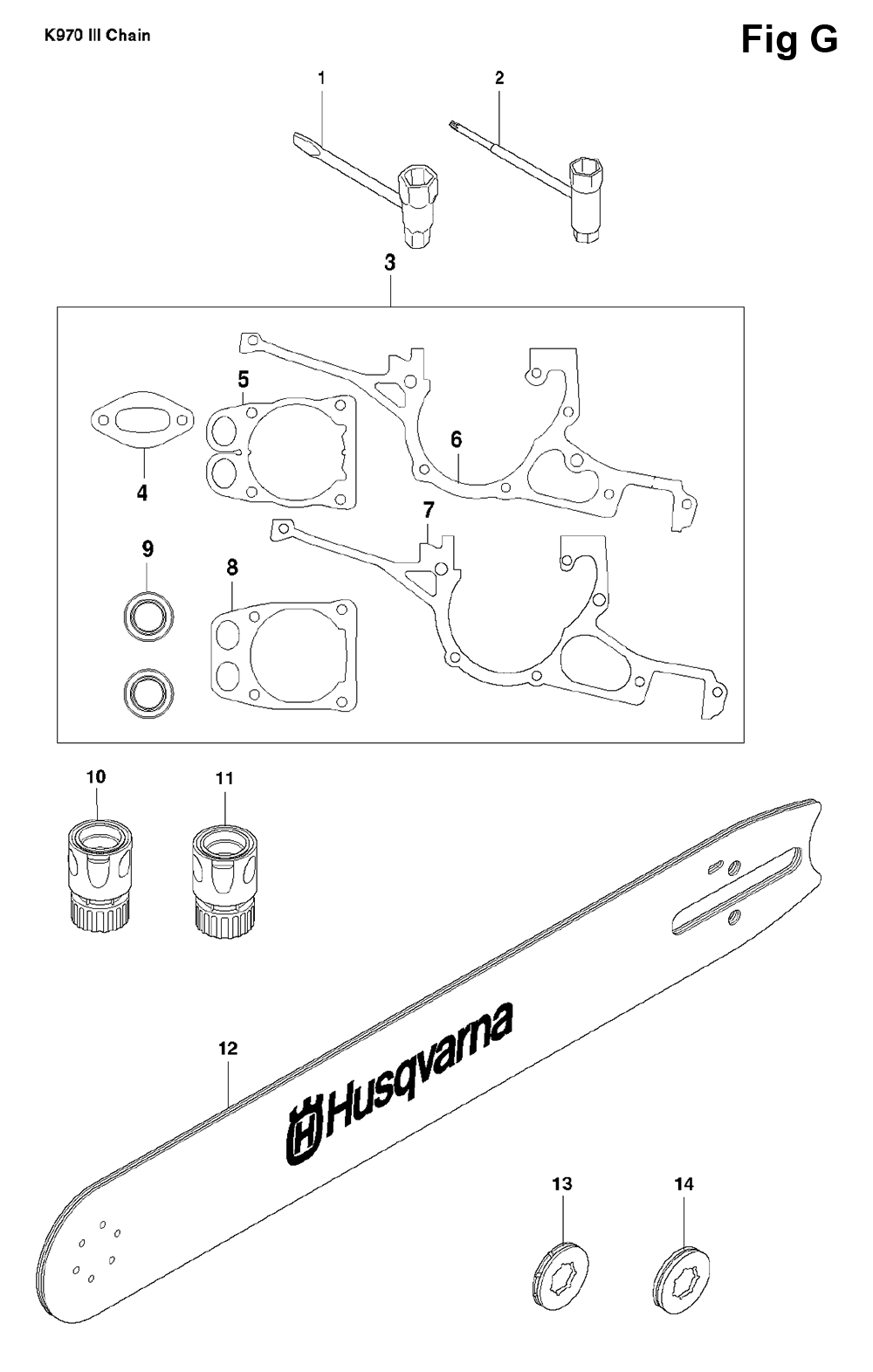 K970-(III-CHAIN)-husqvarna-PB-7Break Down