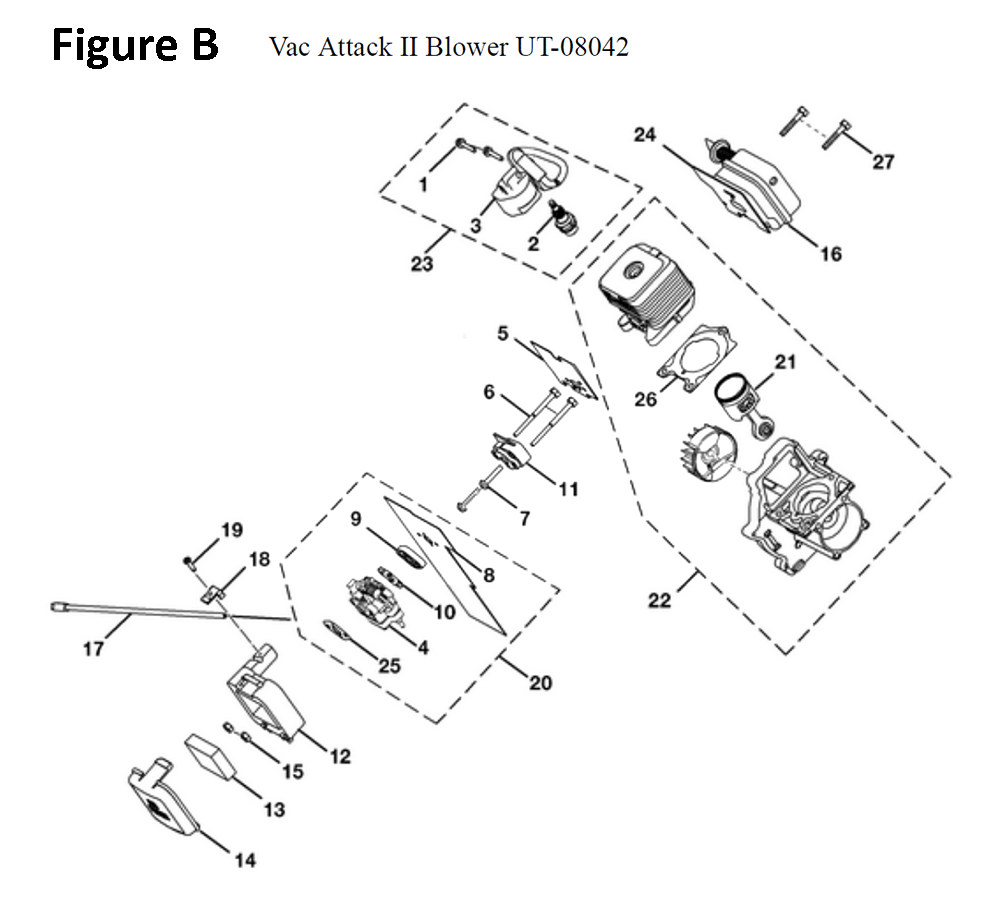 VacAttack-II-(UT-08042)-homelite-PB-1Break Down