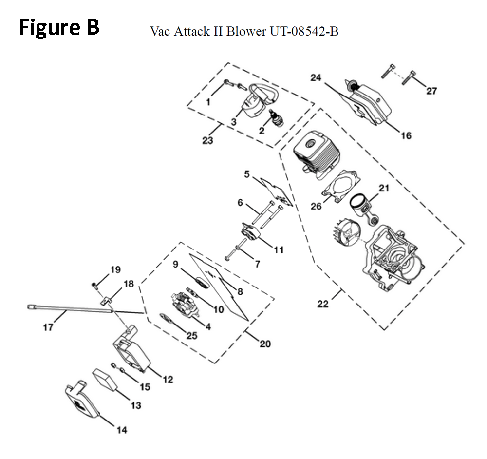 VacAttact-II-(UT-08542-B)-homelite-PB-1Break Down