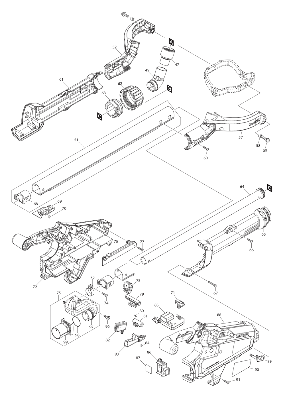 XLS01ZX1-makita-PB-1Break Down